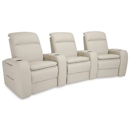 Power Reclining Sectional Sofa with Cupholders and LED Lighting